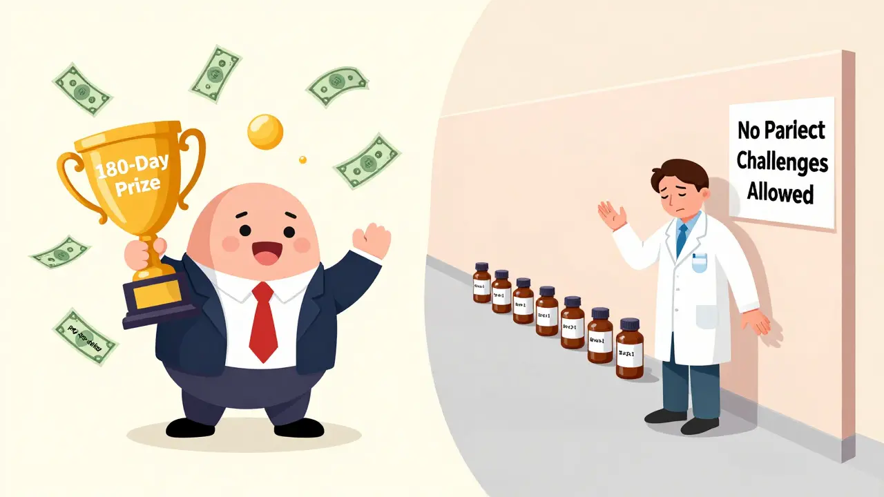 A U.S. lawyer celebrates a 180-day prize while an EU pharmacist waits behind a rigid 8+2+1 barrier.